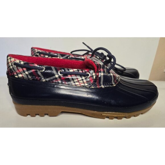Sperry Topsider Ladies Navy and Plaid Waterproof Slip-On Sz 9 Outdoors Winter - Picture 3 of 7